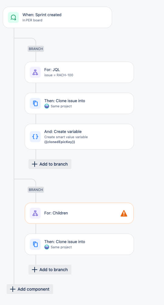 Jira Children Issue Error